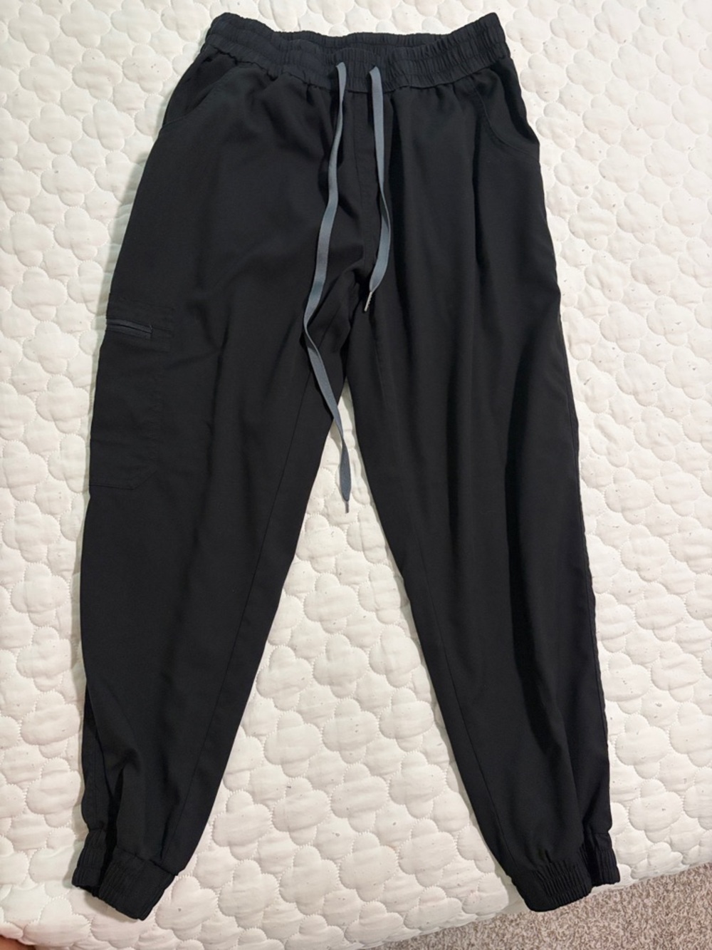 Women’s Comenii Scrub Black Jogger Pants with Drawstring